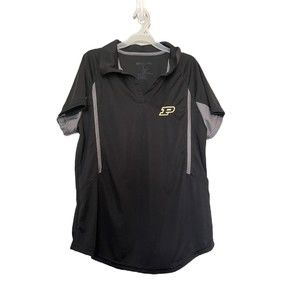 Holloway Ladies L Purdue polo shirt black and gray‎